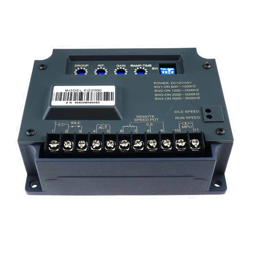 FridayParts EG2000 Engine Speed Control Unit Controller 10-32VDC for Gasoline Diesel Generator Electronic Governor, Black