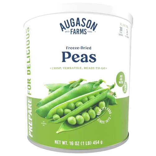 Augason Farms Freeze Dried Peas Can, Emergency Food Supply, Everyday Meals, 30 Servings