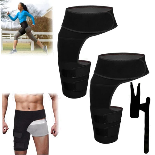 GQTZGZZ Healthy Lab Co Sciatica Brace, Wrap Hip Brace, Wrap Hip Brace by Healthy Lab Co, Wrap Hip Brace for Sciatica Pain Relief, Wrap Hip Brace for Women and Men, hip support brace (Black 2PC)