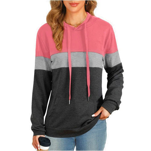 AURUZA Hoodies for Women with Pocket, Long Sleeve Sweatshirt Women Pullover, Causal Loose Fit Pullover Tunic Top Fall Clothes