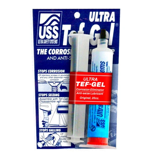 TEF-GEL ULTRA Tef-Gel Anti Corrosion Lubricant & Grease for Sailboat Rigging Hardware Protection, Superior Saltwater Original Stainless Steel Lubricant Protection, Ultimate Anti-Corrosion Solution, 20cc Tube