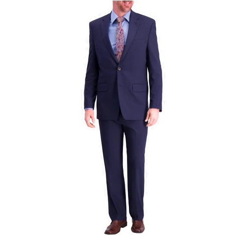 Haggar Men's Premium Stretch Solid and Pattered Classic Fit Suit Separates (Pants and Jackets)