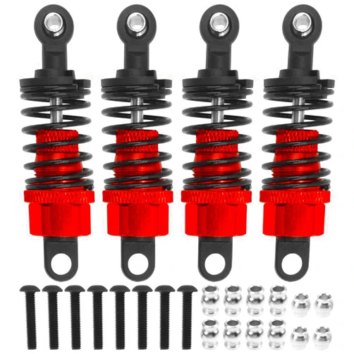 Share Goo 4Pack ShareGoo 52mm Shock Absorbers Assembled Compatible with Tamiya 1/10 TT-01 TT-02 TA05 TL-01 TA03 MF-01X RC Car Chassis Upgrades Parts (Red)