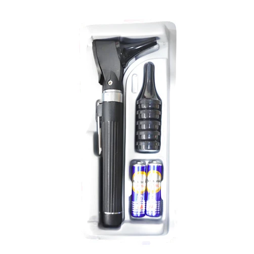 KASHSURG LED Otoscope with White Light, Pocket-Size Scope, Includes Black Battery Handle Two batteries – Professional Ear Examination Tool