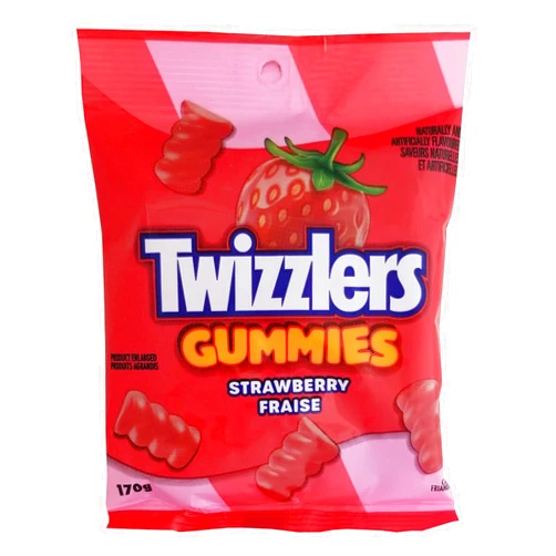 HERSHEY'S Twizzlers Strawberry Twist Gummies, 170g/6 oz Bag