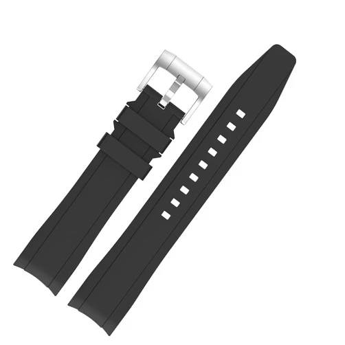 Tovimall Bands for moon watch Watch, 20mm Curved No Gap Silicone Strap Compatible with X moon watch Speedmaster for Women Men