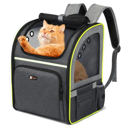 Legestori Cat Backpack Carrier, Large Pet Carrier Bag with Breathable Mesh, Dog Backpack Carrier for Cats Small Dogs Puppies, Portable Pets Bag for Outdoor Travel Hiking Camping Airline Approved