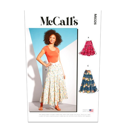 McCall's Misses' Skirts Sewing Pattern Kit, Design Code M8326, Sizes XSM-SML-MED