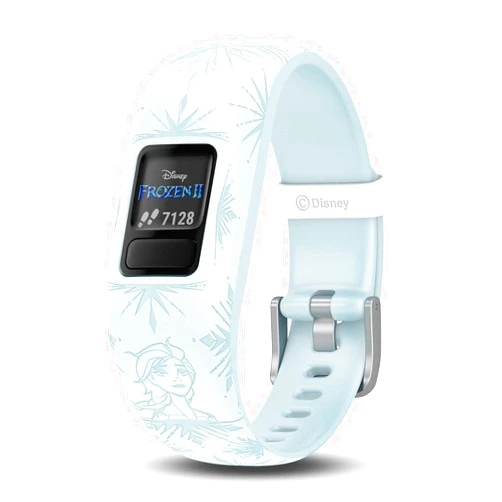Garmin vívofit Jr 2, Kids Fitness/Activity Tracker, 1-Year Battery Life, Adjustable Band, Disney Frozen 2, Elsa, Light Blue (Renewed)
