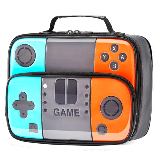 Hairao Game Console Lunch Box, Boy Leather Reusable Lunch Bag, Waterproof Thermal Insulated Kids Lunch Box, Portable Mini Cooler for Boys Girls Kids Toddlers Teens for School Daycare Picnic Camping