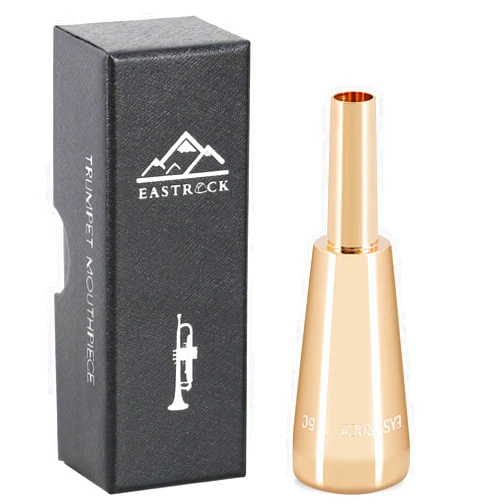 EASTROCK Trumpet Mouthpiece1.5C Trumpet Mouthpiece Brass Heavy Bullet Shape Instrument Accessories GOLD