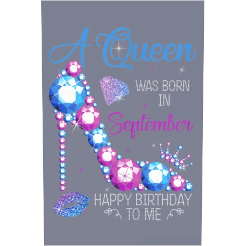 Daniel Jones Womens A Queen Was Born In September Happy Birthday To Me High Heel Graphic: - Notebook A5 size, 116 of high quality white papers