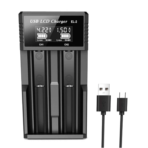 WANGDAJIEDIAN Universal 18650 Battery Charger,LCD Display Rechargeable Batteries Charger for AA/AAA Ni-MH/Ni-Cd, 3.7V Li-ion Batteries 18650 17500 14500 26650 21700 IMR/INR/ICR