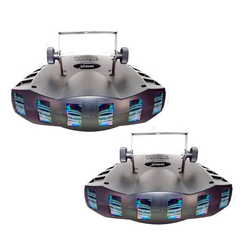 Chauvet DJ Derby X DMX-512 Multi-Colored LED RGB Strobe DJ Light Effect (2 Pack)