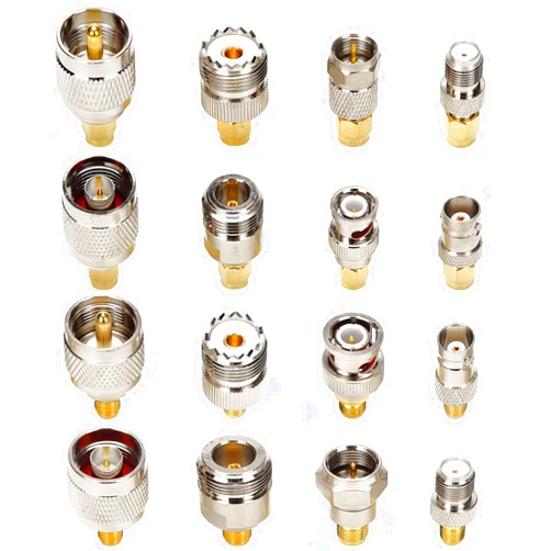 TLS.eagle SMA Connector Kit in Adapter Standard SMA/BNC/UHF/N/F Male to Female Cable Connector Converter Converter Pack of 16