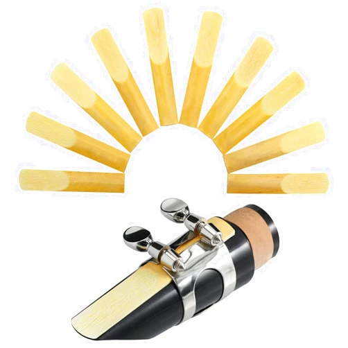 SUEWIO Bb Clarinet Traditional Reeds, Strength 2.5, 10 Pack with Portable Case