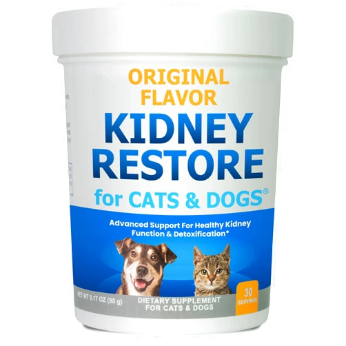 Kidney Restore for Cats & Dogs Original Feline & Canine Kidney Cleanse Detox & Repair Supplement, Kidney Function Natural Cat & Dog Kidney Support for Kidney Health 90 Gr
