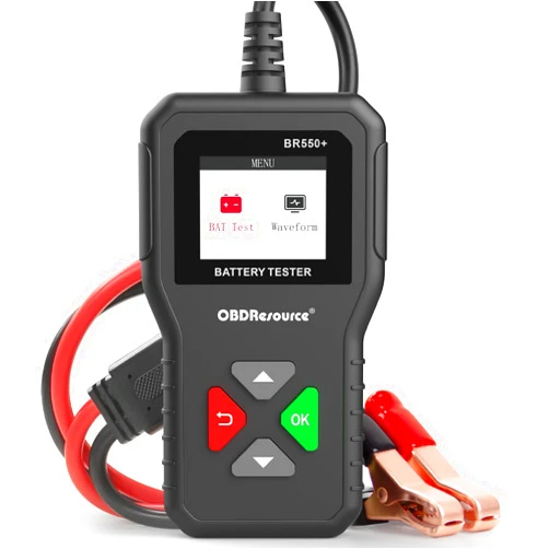 OBDResource Car Battery Tester 6V 12V 24V Battery Voltage Tester, BR550 100-2000 CCA 2Ah-220Ah Internal Resistance Tester Automotive Alternator Digital Battery Analyzer for Car Truck Marine Motorcycle SUV Boat
