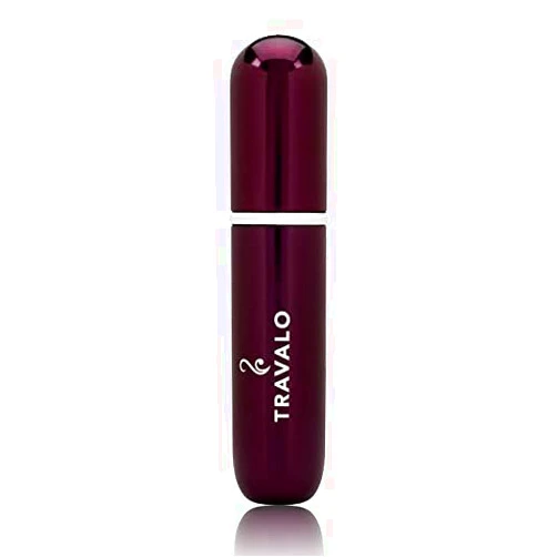 Travalo Classic HD Perfume Atomizer | Genie-S TSA Approved Travel Perfume Bottle Refillable | Reusable Airtight Easy-Fill Mini Pump Sprayer | Lightweight Elegant Design w/Volume Window | Plum 0.17oz