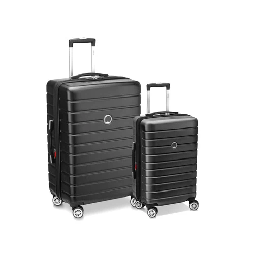 DELSEY Paris Jessica Hardside Expandable Luggage with Spinner Wheels (Black, 2-Piece Set (21/29)) 2-Piece Set (21/29) Black