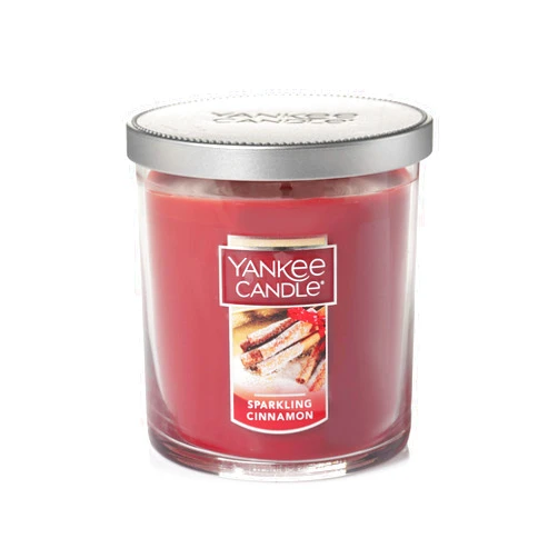 Yankee Candle Sparkling Cinnamon Scented, Classic 7oz Small Tumbler Single Wick Candle, Over 35 Hours of Burn Time