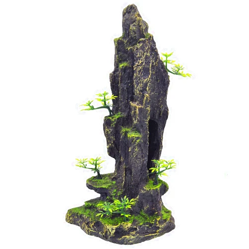 BCSIUHD Aquarium Ornament - Mountain View Stone Tree Rock Cave Large Fish Tank Decorations
