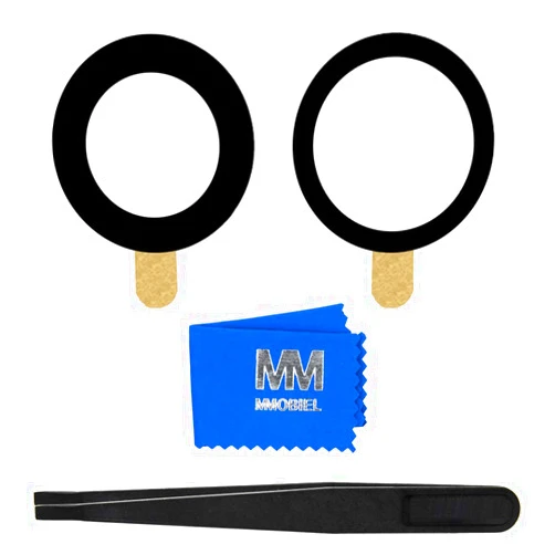 MMOBIEL Rear Camera Glass Lens Compatible with iPhone 13/13 Mini 2021 Camera Glass with Double Sided Adhesive Tweezers and Cloth Included