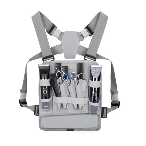 Muserise Leather Fashionable & Functional Chest Rig Bag for Barbers, Stylish Haircut Tools Storage Chest Bag for Barber