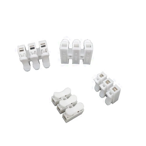 ZJLBTY 60pcs 3P CH3 quick connector Spring wire connector Terminal block for LED light bar connection Spring cable clamp
