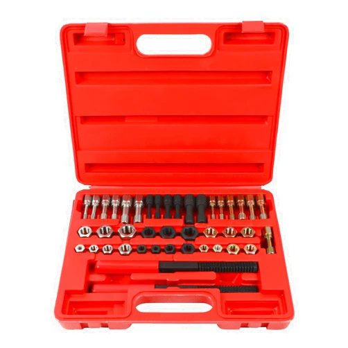 VKALTUL 42PCS Thread Chaser Set, Rethreading Kit Includes 21 rethreading Dies，19 rethreading taps and 2 SAE Rethread Files, Thread Restorer Kit with Metric, UNF and UNC Sizes