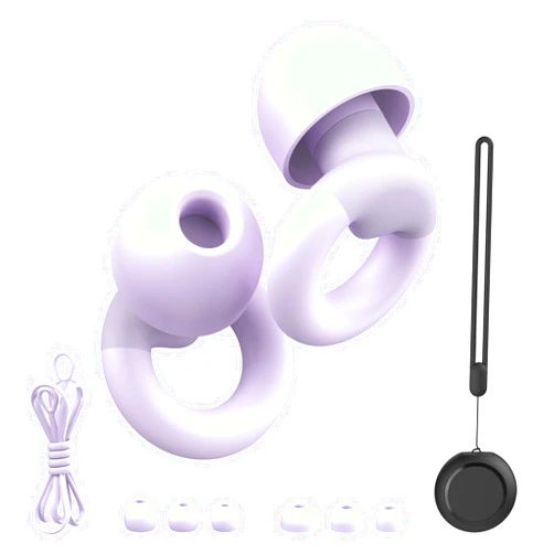 JUSTRVN Earplugs for Sleeping,Noise Reduction Soft Silicone Earplugs with 7 Pairs Ear Tips&One Connection Cord,Hearing Protection Reusable Earplugs for Sleeping,Concert,Work&Sound Reduction 25dB-30db