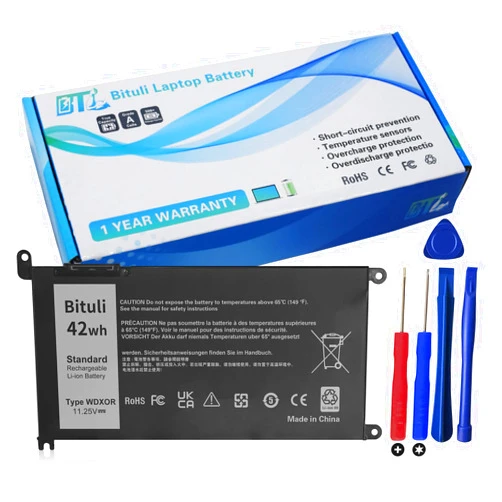 Bituli WDX0R,Replacement Laptop Notebook Battery for Dell Inspiron 13 15 5000 7000 Series 5570 7579 7378 5567 7573 5565 5379 5378 Latitude 3490 3590 3340 3400 3390 3500 3190 Vostro 5468 11.25V 42Wh