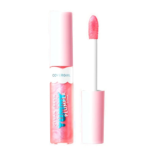 Covergirl Clean Fresh Yummy Plumper Lip Gloss, 820 Pixie Dust, Plumper, Shiny, Vegan Formula, Easy to Apply, Minty Flavor, 0.33oz
