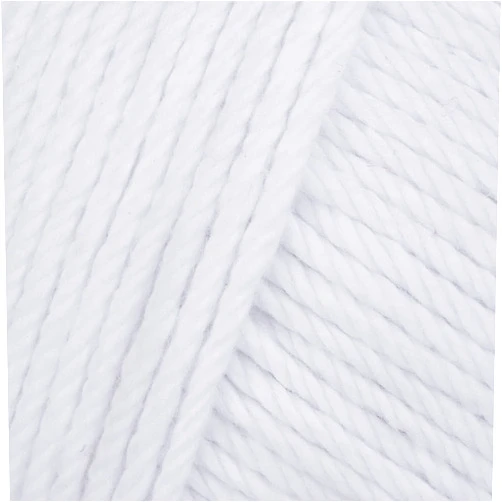 Debbie Bliss 100% Cotton DK Yarn 1.76oz (50g), 92 Yards (84m) - White Color Light Worsted Wool for Crochet, Knitting - Machine Washable, Soft Double Knit Yarn for Clothes, Defined Stitches