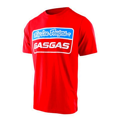 Troy Lee Designs Motorcycle Motocross Racing T Shirts, TLD GASGAS TEAM STOCK Short Sleeve TEE (Red, X-Large)