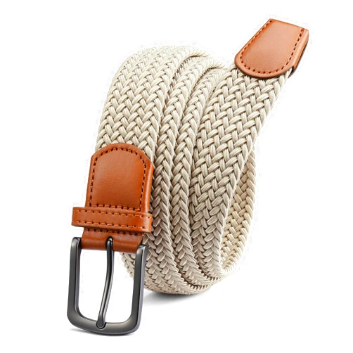 CHAOREN Mens Belt - Braided Stretch Golf Belt for Men 1 3/8