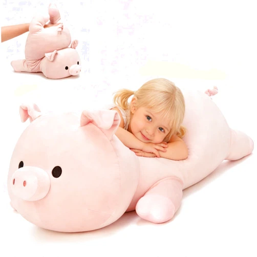 MaoGoLan Pink Pig Stuffed Animal Plush Pillow– 24