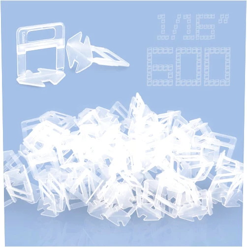 SMTOER Tile Leveling System Clips - 600 Pcs Tiles Leveler Spacers - Tile Leveling System for Stone Installation, Professional Ceramic Tile Installation (1/16 Inch*600 Pcs)