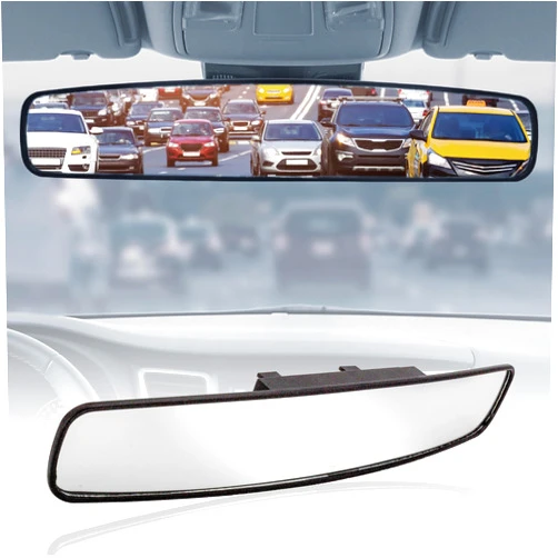 GOODYEAR [SUPER LARGE] 17” Panoramic Rear View Mirror for Cars/SUVs, [PROMOTES SAFETY] Helps with PARALLEL PARKING, Fits ALL VEHICLES, Wide Angle Backseat Passenger Viewer, Extra Wide Size