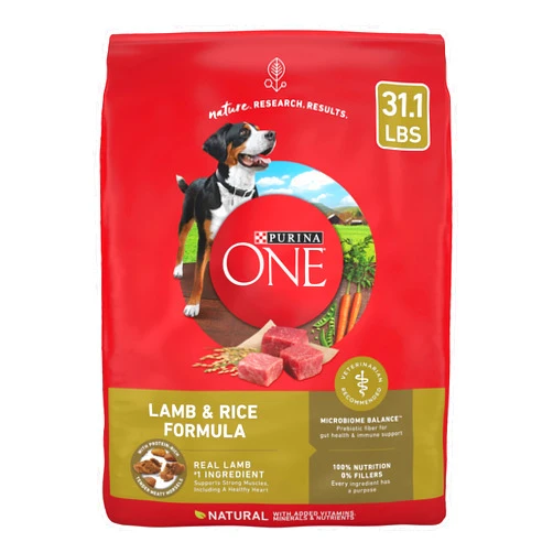 Purina ONE Dry Dog Food Lamb and Rice Formula - 31.1 lb. Bag