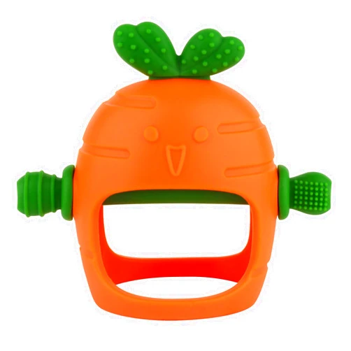 Chuya Baby Teething Toys Teether for Babies 0-24 Months Carrot Hand Teethers Teething Relief Sore Gums Baby Toys for Infants