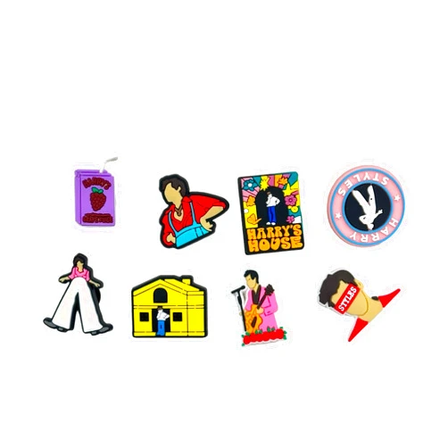ONDEMAND GLOBAL 8PC Singer Shoe Charms Compatible with Crocs Harry House Watermelon Harry Music Fans