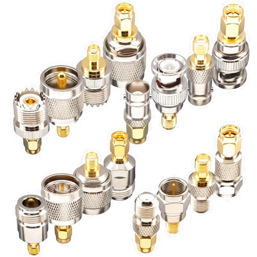 YOTENKO RF Coaxial FPV Connector Kit SMA to BNC UHF F N Type Connectors Kit, BNC to SMA UHF to SMA F to SMA N to SMA RF Adapter SMA Cable Connector Male to Female Coax Adapters 16 Type Set