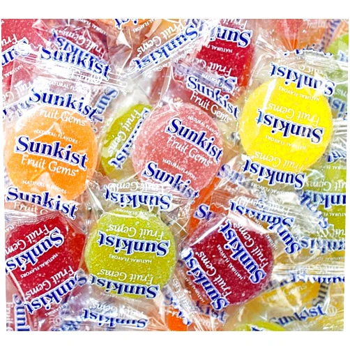 Candylish Fruit Gems candy – Assorted Citrus Flavors, 12oz Bulk Bag (Approx. 32 Count) – Individually Wrapped Chewy Candy for Parties, Gifts & Candy Buffets