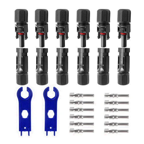 YXGOOD Solar Connectors Male/Female IP67 Waterproof Solar Panel Cable Connectors (6 Pairs, Pairs, 6)