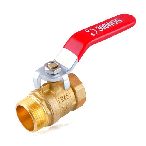 LEONTOOL Brass Ball Valve G3/4 Inch Male x Female Thread Pipe Fitting, Heavy Duty Brass Ball Valve Shut Off Switch with Lever Handle, Brass Fitting 300WOG(Water, Oil, and Gas), 300PSI