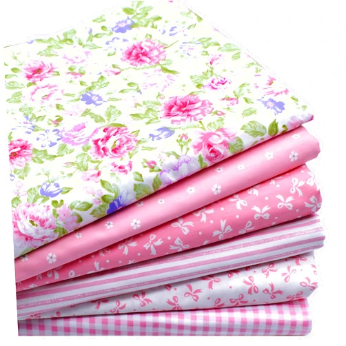 iNee Pink Fat Quarters Fabric Bundles, Quilting Fabric for Sewing Craft, 18x22 inches, (Pink)