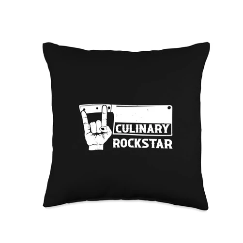 Culinary Rockstar Chef Cook Apparel Culinary Rockstar Chef Cook Culinary Lover Throw Pillow