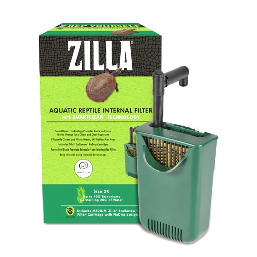 Zilla Aquatic Reptile Internal Filter with SmartClean Technology, for Turtles and Aquatic Reptiles, Medium