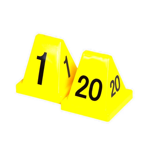Forensics Source Crime Scene Evidence Marker Versa Cones, Numbers 1-20, Yellow